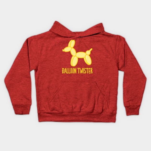 Balloon Twister! (Yellow) Kids Hoodie by KelseyLovelle